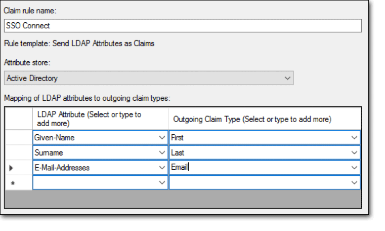 Claim Rule Name - Mapping